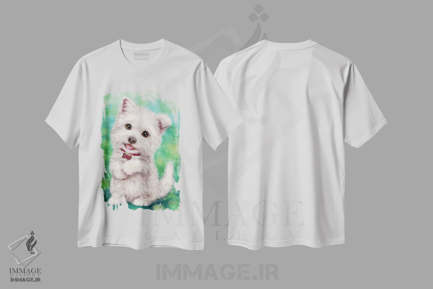 تیشرت سفید طرح دار وستی، تزئینی اثر کایومی هارای | immage.ir