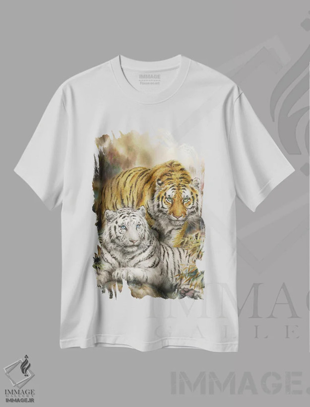 تیشرت سفید طرح دار دل های وحشی، تزئینی اثر کایومی هارای | فروشگاه ایماژ