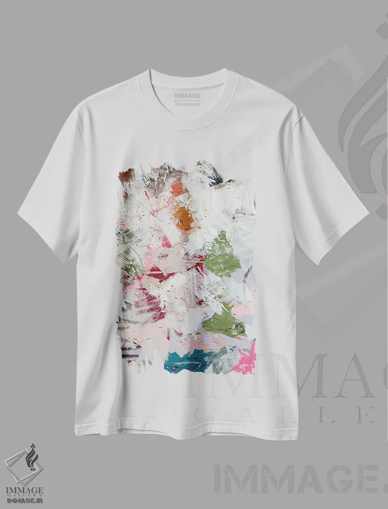 تیشرت سفید طرح دار واقعاً ۵ اثر کنت یانگستروم | immage.ir