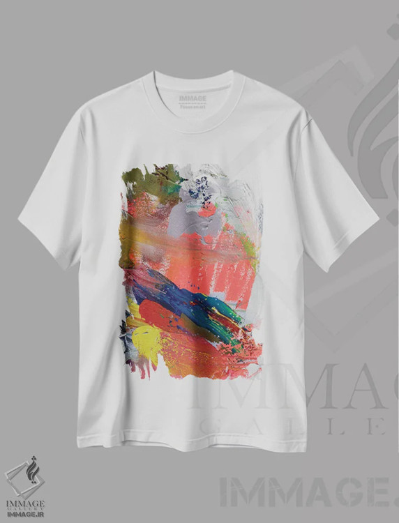 تیشرت سفید طرح دار واقعاً ۶ اثر کنت یانگستروم | فروشگاه ایماژ