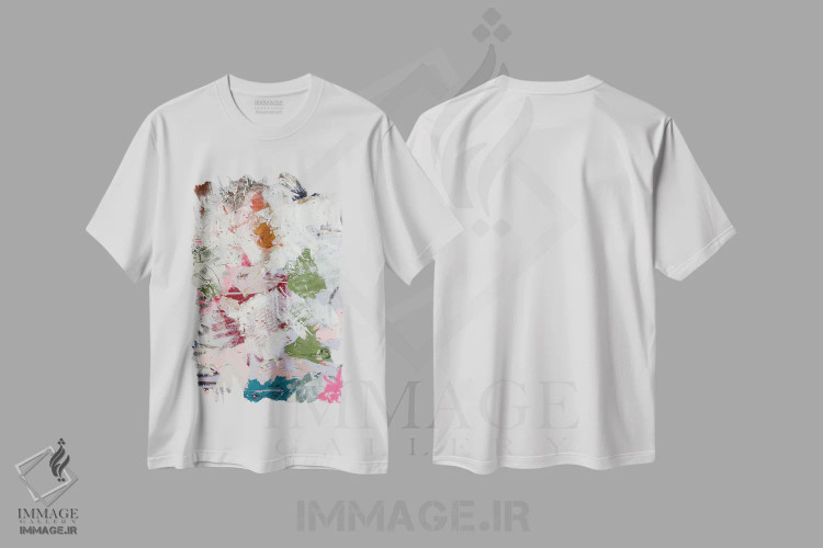 تیشرت سفید طرح دار واقعاً ۵ اثر کنت یانگستروم | immage.ir