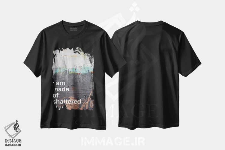 تیشرت مشکی طرح دار ستارگان شکسته I، آبستره اثر کنت یانگستروم | فروشگاه ایماژ