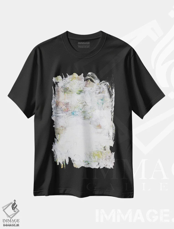 تیشرت مشکی طرح دار کفش ها اثر کنت یانگستروم | immage.ir