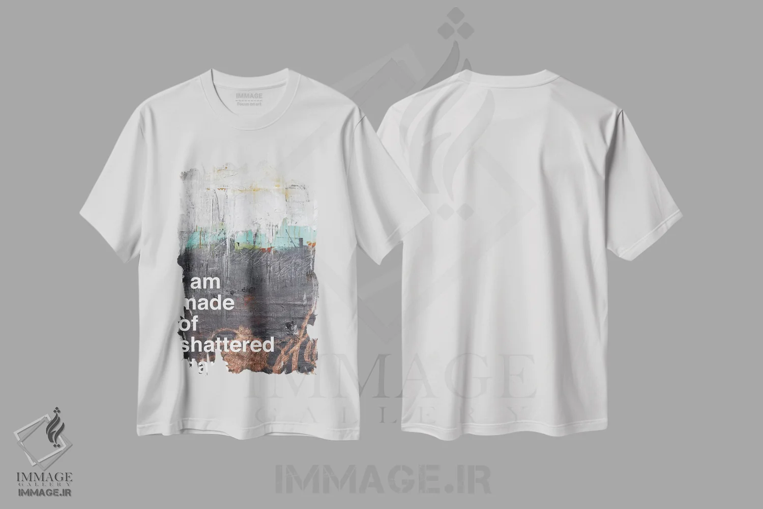 تیشرت سفید طرح دار ستارگان شکسته I، آبستره اثر کنت یانگستروم | immage.ir