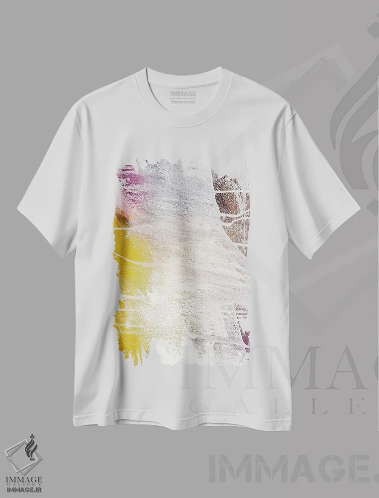 تیشرت سفید طرح دار بافت I اثر کنت یانگستروم | immage.ir