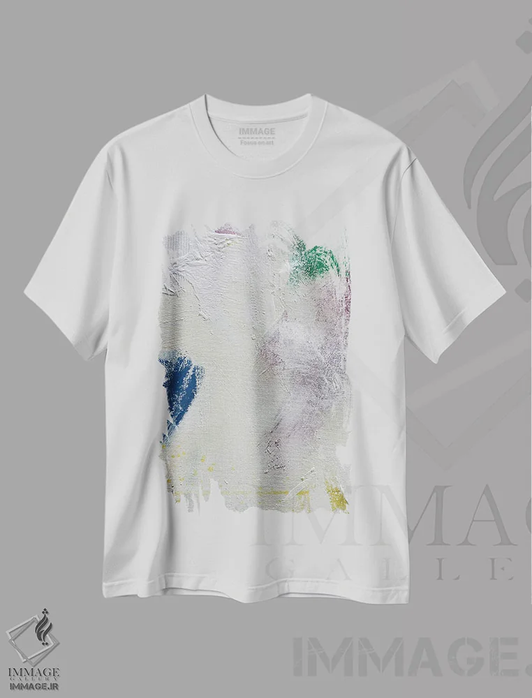 تیشرت سفید طرح دار بافت III اثر کنت یانگستروم | immage.ir