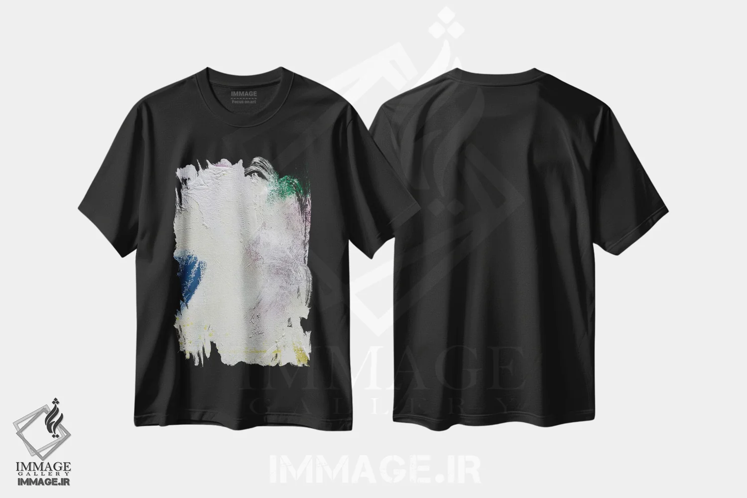 تیشرت مشکی طرح دار بافت III اثر کنت یانگستروم | فروشگاه ایماژ