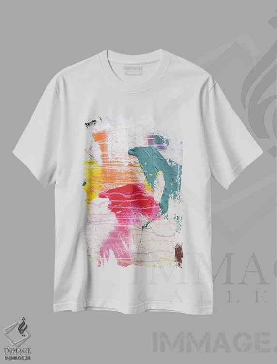 تیشرت سفید طرح دار بافت VIII اثر کنت یانگستروم | immage.ir