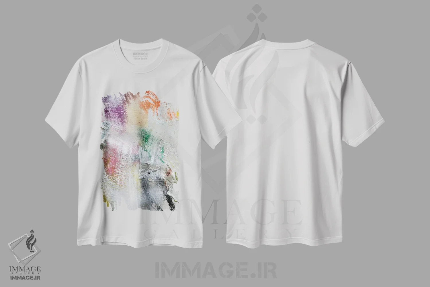 تیشرت سفید طرح دار بافت VI اثر کنت یانگستروم | immage.ir