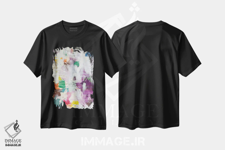 تیشرت مشکی طرح دار بافت X اثر کنت یانگستروم | immage.ir