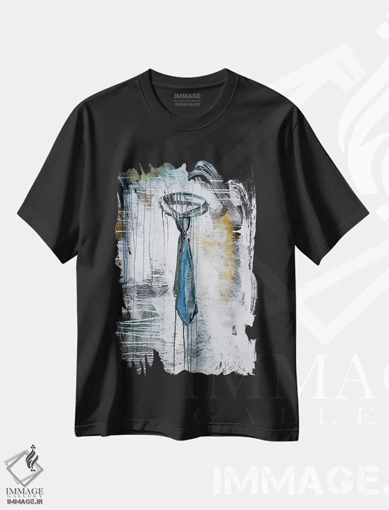 تیشرت مشکی طرح دار کراوات، دکور معاصر اثر کنت یانگستروم | immage.ir