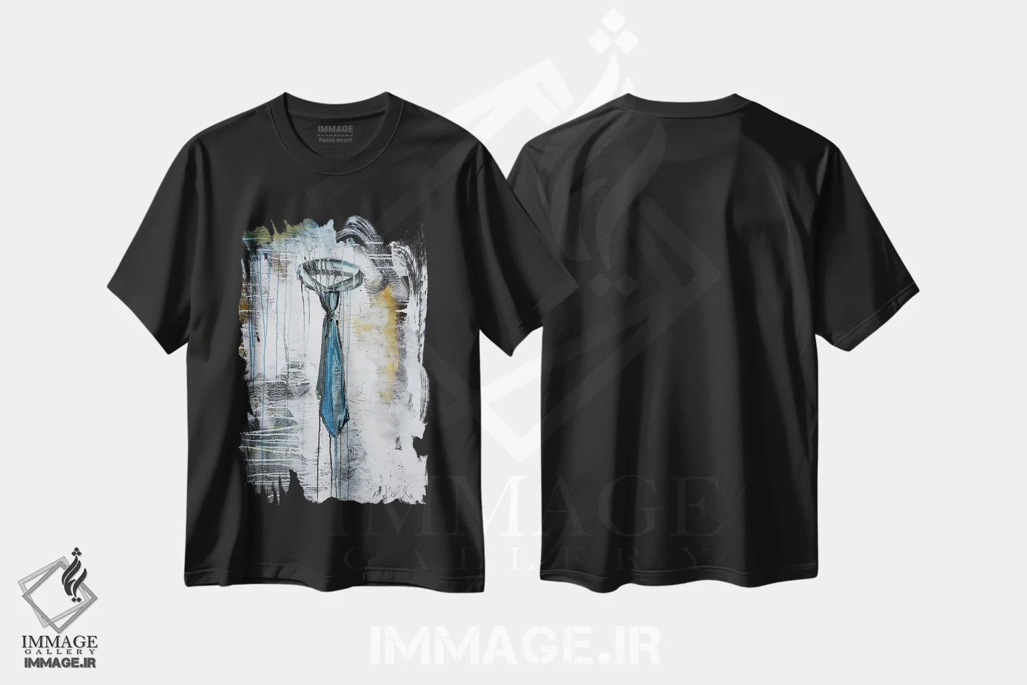 تیشرت مشکی طرح دار کراوات، دکور معاصر اثر کنت یانگستروم | immage.ir