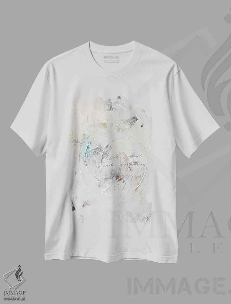 تیشرت سفید طرح دار پسماند I اثر کنت یانگستروم | فروشگاه ایماژ