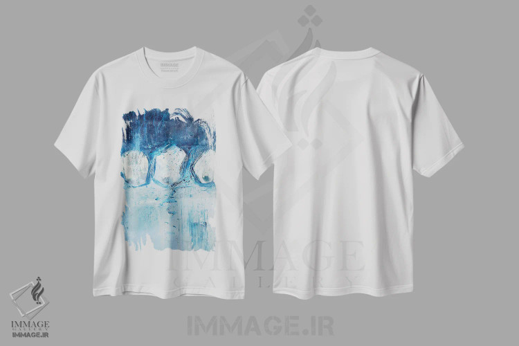 تیشرت سفید طرح دار دایره های سفید اثر کنت یانگستروم | فروشگاه ایماژ