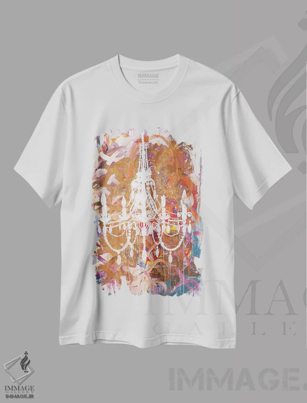 تیشرت سفید طرح دار یانگستروم دابل زیرو فایو، آبستره اثر کنت یانگستروم | فروشگاه ایماژ