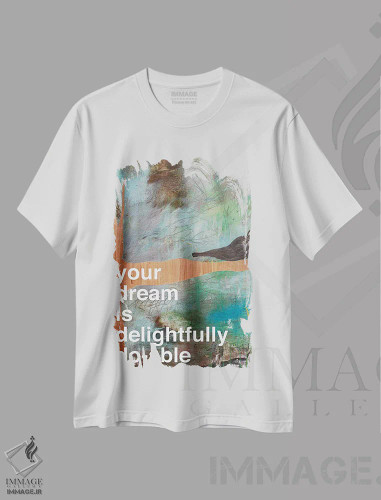 تیشرت سفید طرح دار رویای تو I، دکور معاصر اثر کنت یانگستروم | فروشگاه ایماژ
