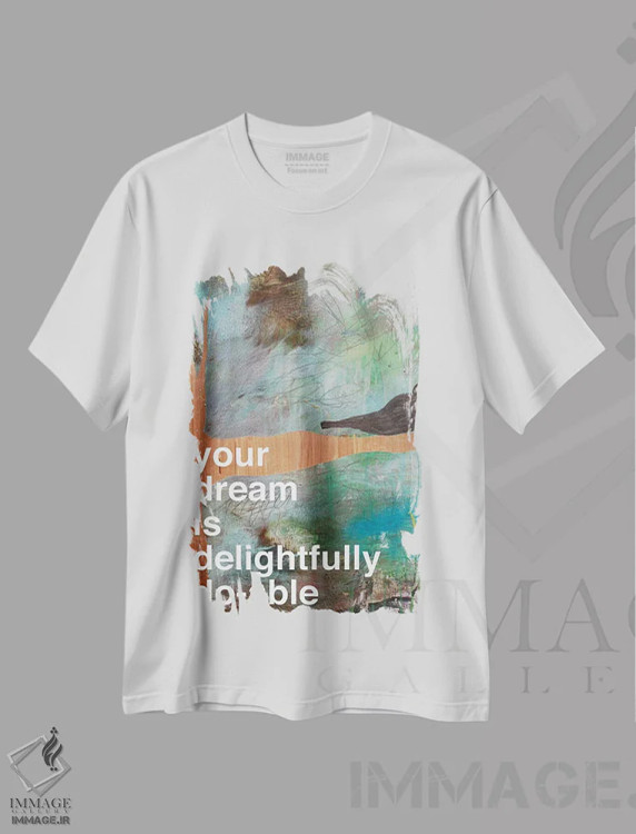 تیشرت سفید طرح دار رویای تو I، دکور معاصر اثر کنت یانگستروم | فروشگاه ایماژ