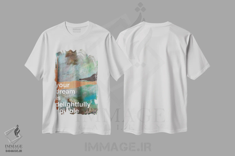 تیشرت سفید طرح دار رویای تو I، دکور معاصر اثر کنت یانگستروم | فروشگاه ایماژ