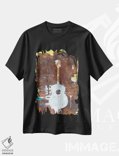 تیشرت مشکی طرح دار اولین عشق، دکور معاصر اثر کنت یانگستروم | فروشگاه ایماژ