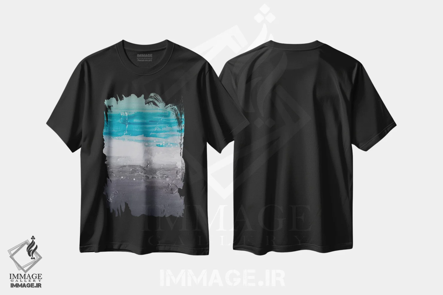 تیشرت مشکی طرح دار اسکله سن کلمنت اثر کنت یانگستروم | immage.ir