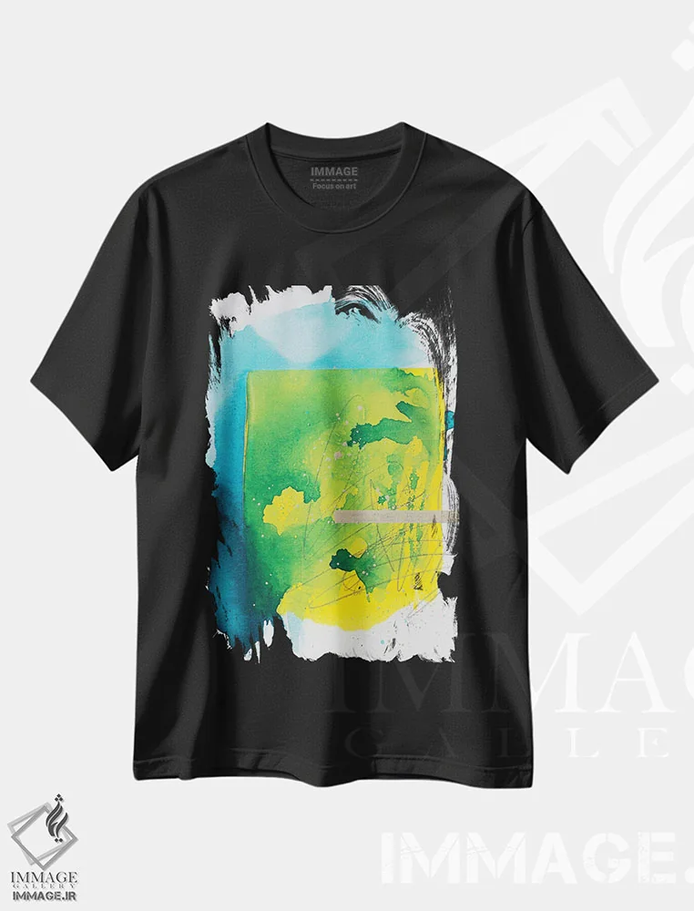 تیشرت مشکی طرح دار تخم مرغ نیم رو اثر کنت یانگستروم | immage.ir