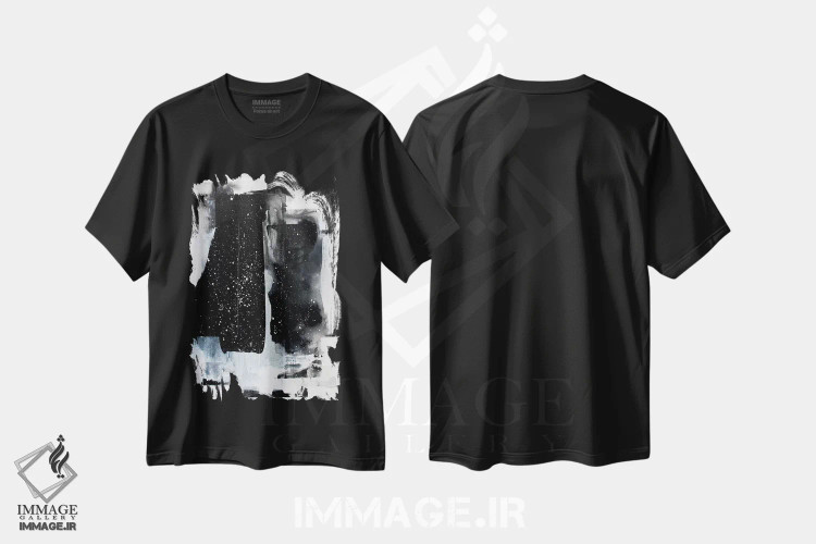 تیشرت مشکی طرح دار باز هم نیمه شب شد اثر کنت یانگستروم | فروشگاه ایماژ