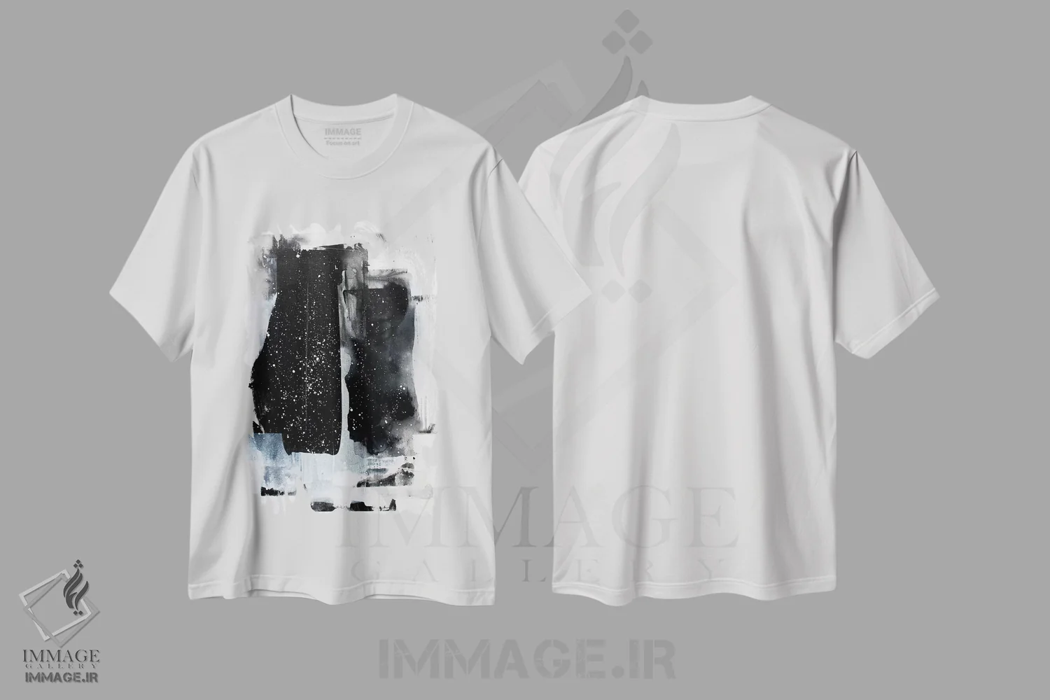 تیشرت سفید طرح دار باز هم نیمه شب شد اثر کنت یانگستروم | immage.ir