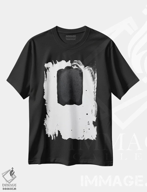 تیشرت مشکی طرح دار ژرفا اثر کنت یانگستروم | immage.ir
