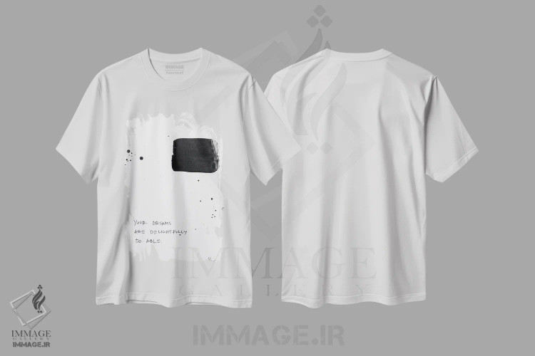 تیشرت سفید طرح دار رویاها به راحتی شدنی اند، آبستره اثر کنت یانگستروم | immage.ir
