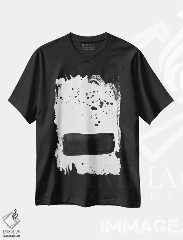 تیشرت مشکی طرح دار آشوب سازمان یافته اثر کنت یانگستروم | immage.ir