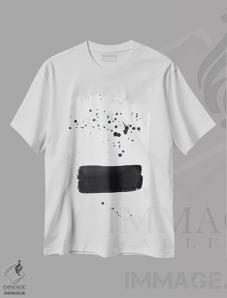 تیشرت سفید طرح دار آشوب سازمان یافته اثر کنت یانگستروم | فروشگاه ایماژ