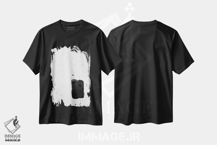 تیشرت مشکی طرح دار بدون عنوان ۱ اثر کنت یانگستروم | immage.ir