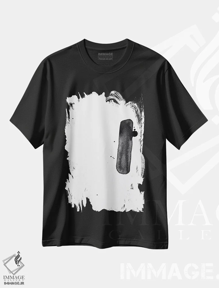 تیشرت مشکی طرح دار بدون عنوان ۲ اثر کنت یانگستروم | فروشگاه ایماژ
