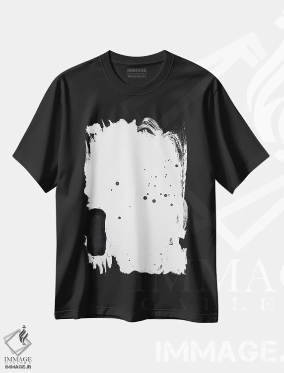 تیشرت مشکی طرح دار صداها منتقل می شوند اثر کنت یانگستروم | فروشگاه ایماژ