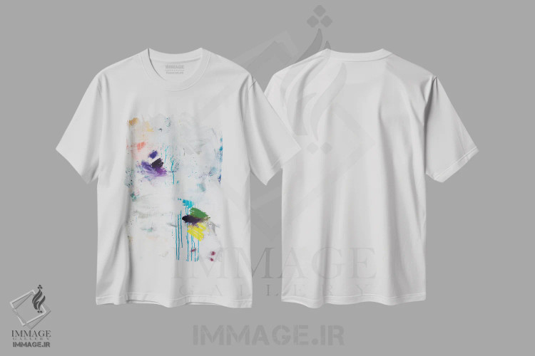تیشرت سفید طرح دار تکلیف ۱ اثر کنت یانگستروم | immage.ir