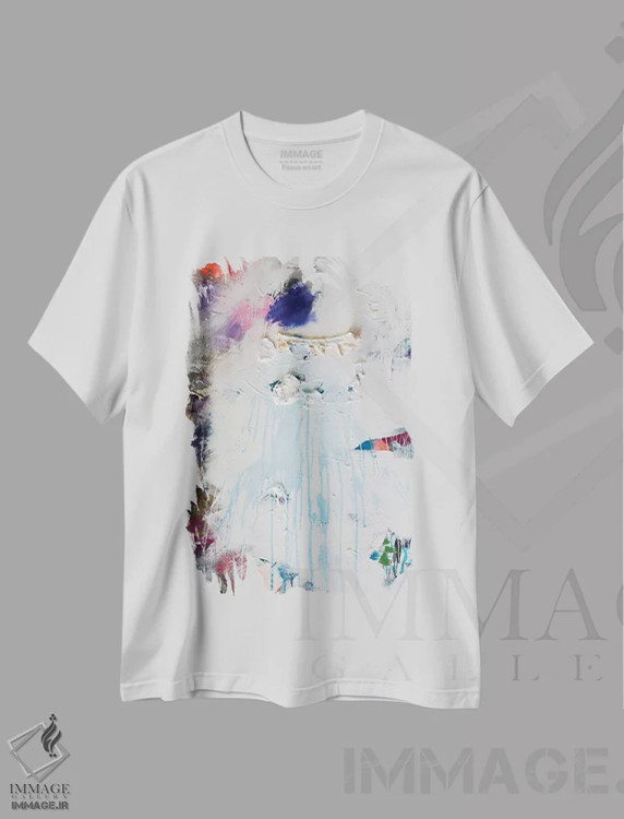 تیشرت سفید طرح دار تکلیف ۳ اثر کنت یانگستروم | immage.ir