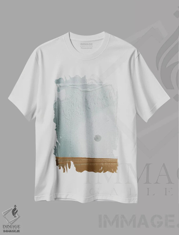 تیشرت سفید طرح دار نقطه سبز اثر کنت یانگستروم | فروشگاه ایماژ