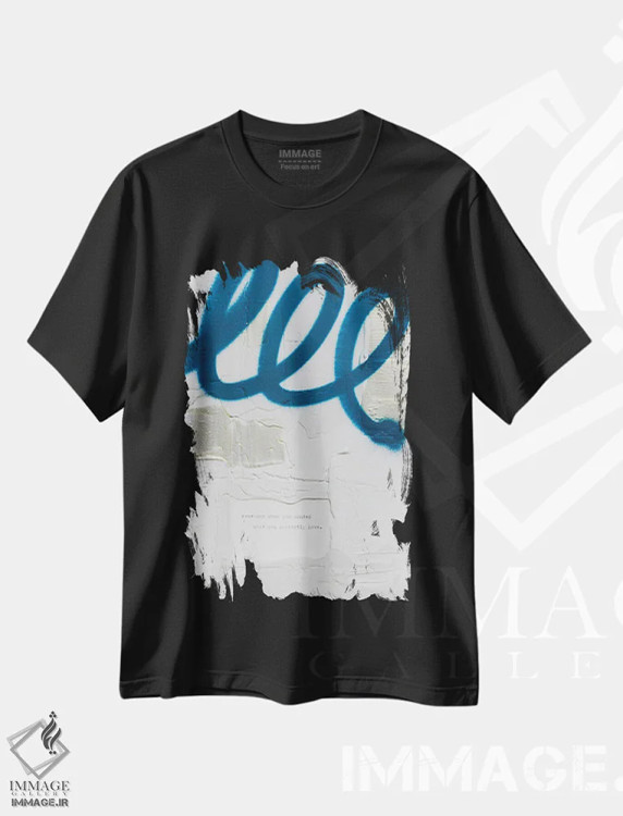 تیشرت مشکی طرح دار حلقه ای ۳ اثر کنت یانگستروم | immage.ir