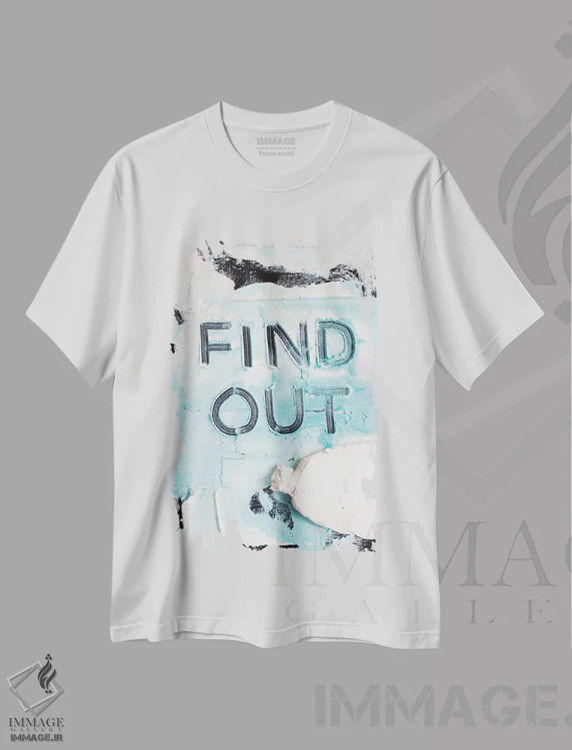 تیشرت سفید طرح دار کشف کن ۱، تزئینی اثر کنت یانگستروم | immage.ir