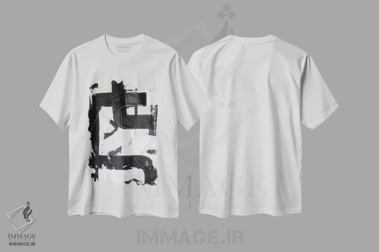 تیشرت سفید طرح دار مسیر مسابقه اثر کنت یانگستروم | فروشگاه ایماژ