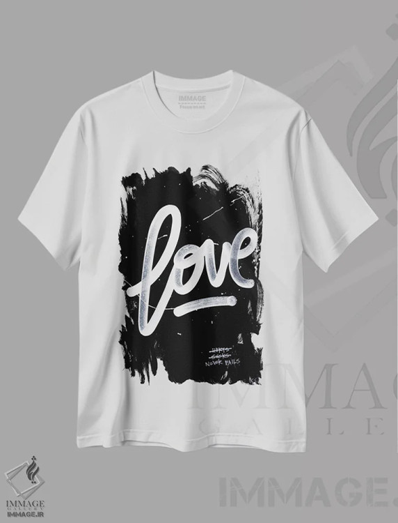 تیشرت سفید طرح دار هرگز شکست نمی خورد ۲، تزئینی اثر کنت یانگستروم | immage.ir