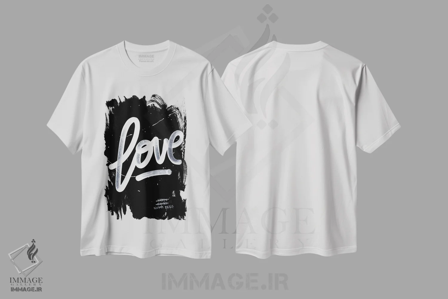 تیشرت سفید طرح دار هرگز شکست نمی خورد ۲، تزئینی اثر کنت یانگستروم | immage.ir