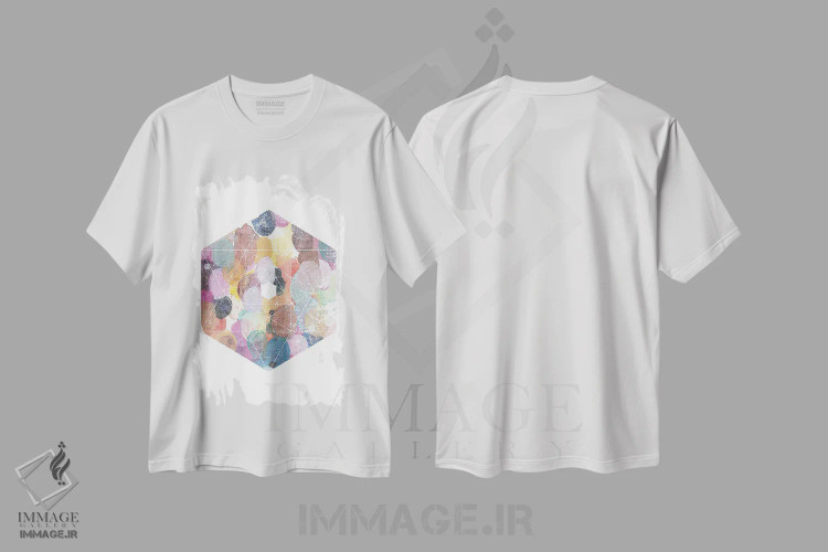 تیشرت سفید طرح دار الماس اثر کنت یانگستروم | فروشگاه ایماژ