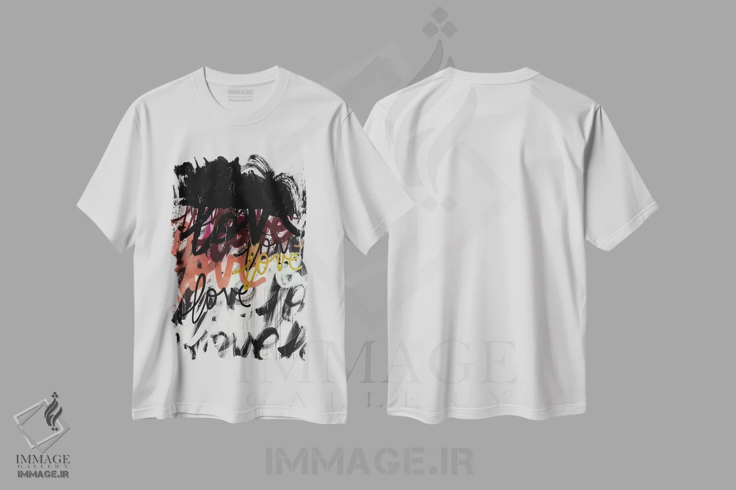 تیشرت سفید طرح دار عشق من واضح است، هنر فاخر معاصر اثر کنت یانگستروم | فروشگاه ایماژ