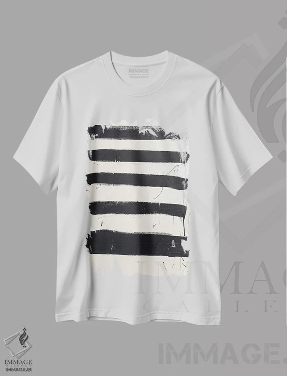 تیشرت سفید طرح دار عشق گورخر اثر کنت یانگستروم | immage.ir