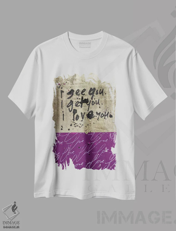 تیشرت سفید طرح دار طلایی می بینم، هنر فاخر معاصر اثر کنت یانگستروم | immage.ir