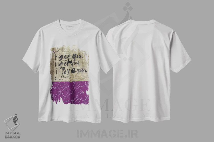 تیشرت سفید طرح دار طلایی می بینم، هنر فاخر معاصر اثر کنت یانگستروم | immage.ir