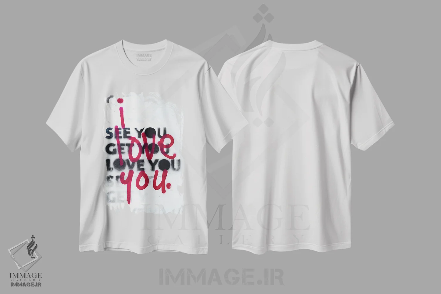 تیشرت سفید طرح دار می بینم که دوستت دارم ۲، هنر فاخر معاصر اثر کنت یانگستروم | فروشگاه ایماژ