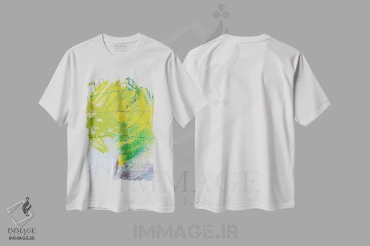 تیشرت سفید طرح دار سیب سبز ۳ اثر کنت یانگستروم | فروشگاه ایماژ