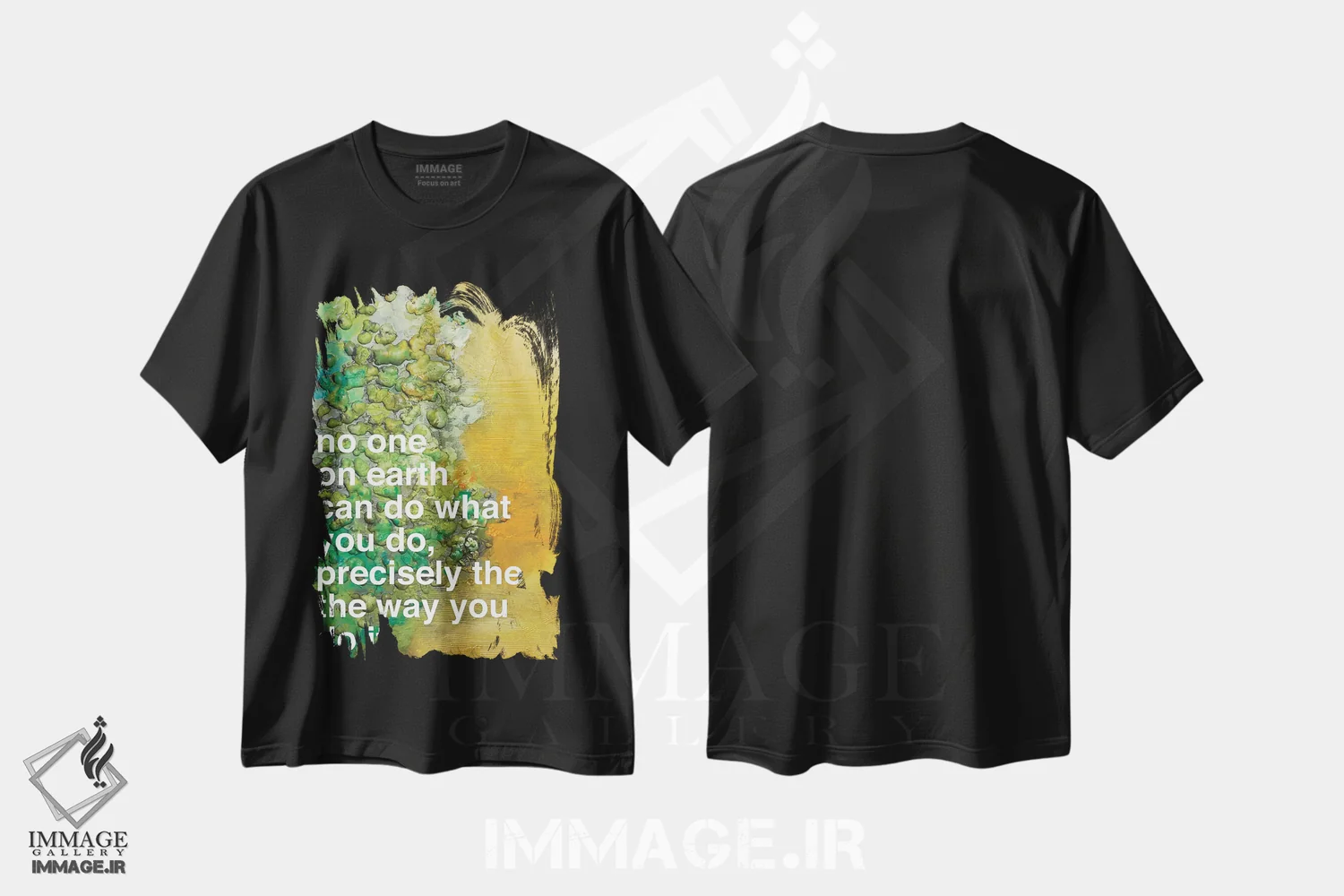 تیشرت مشکی طرح دار هیچ کس ۲، تزئینی اثر کنت یانگستروم | فروشگاه ایماژ